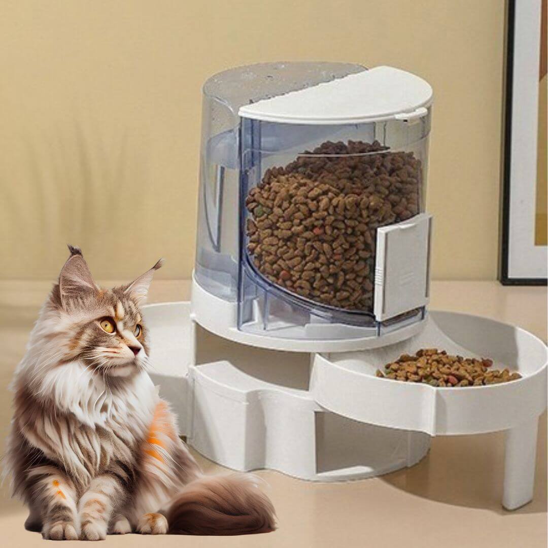 DISTRIBUTEUR DE CROQUETTES POUR CHAT | Distributeur eau chat™ - opaschats