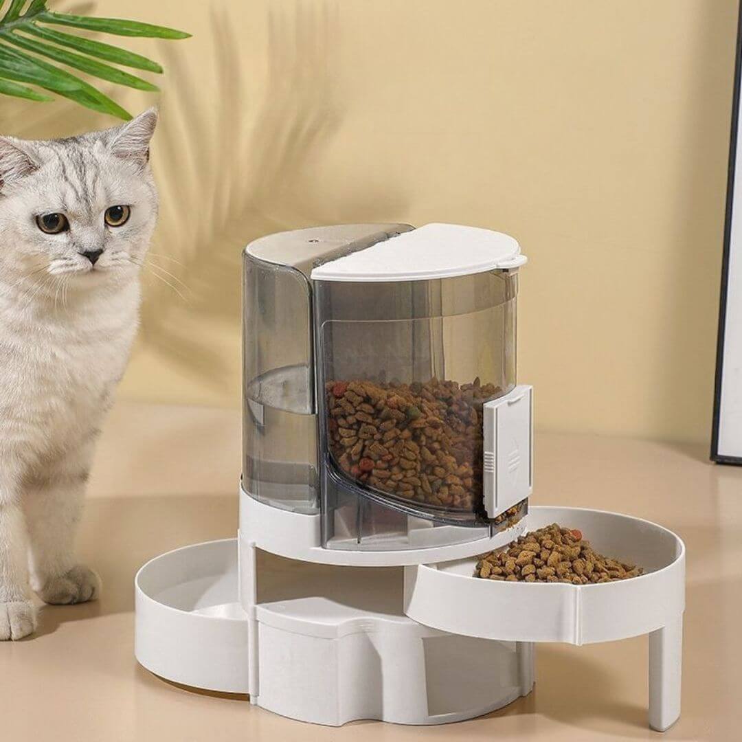DISTRIBUTEUR DE CROQUETTES POUR CHAT | Distributeur eau chat™ - opaschats