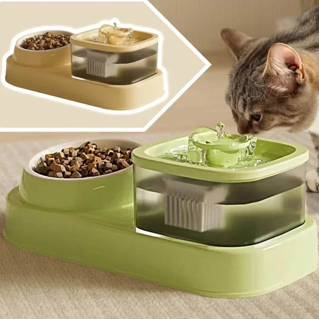 FONTAINE A EAU CHAT | Mangeoire intégrée™ - opaschats