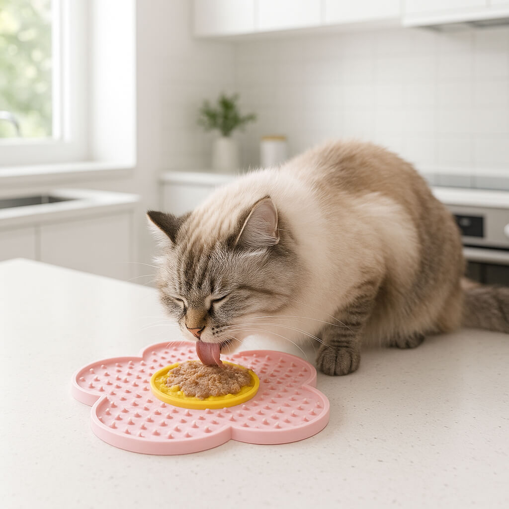 gamelle anti glouton chat couleur rose