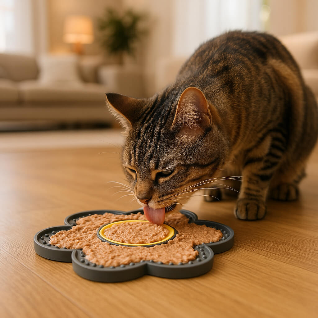 GAMELLE ANTI GLOUTON CHAT | Fleur Délice™ - opaschats