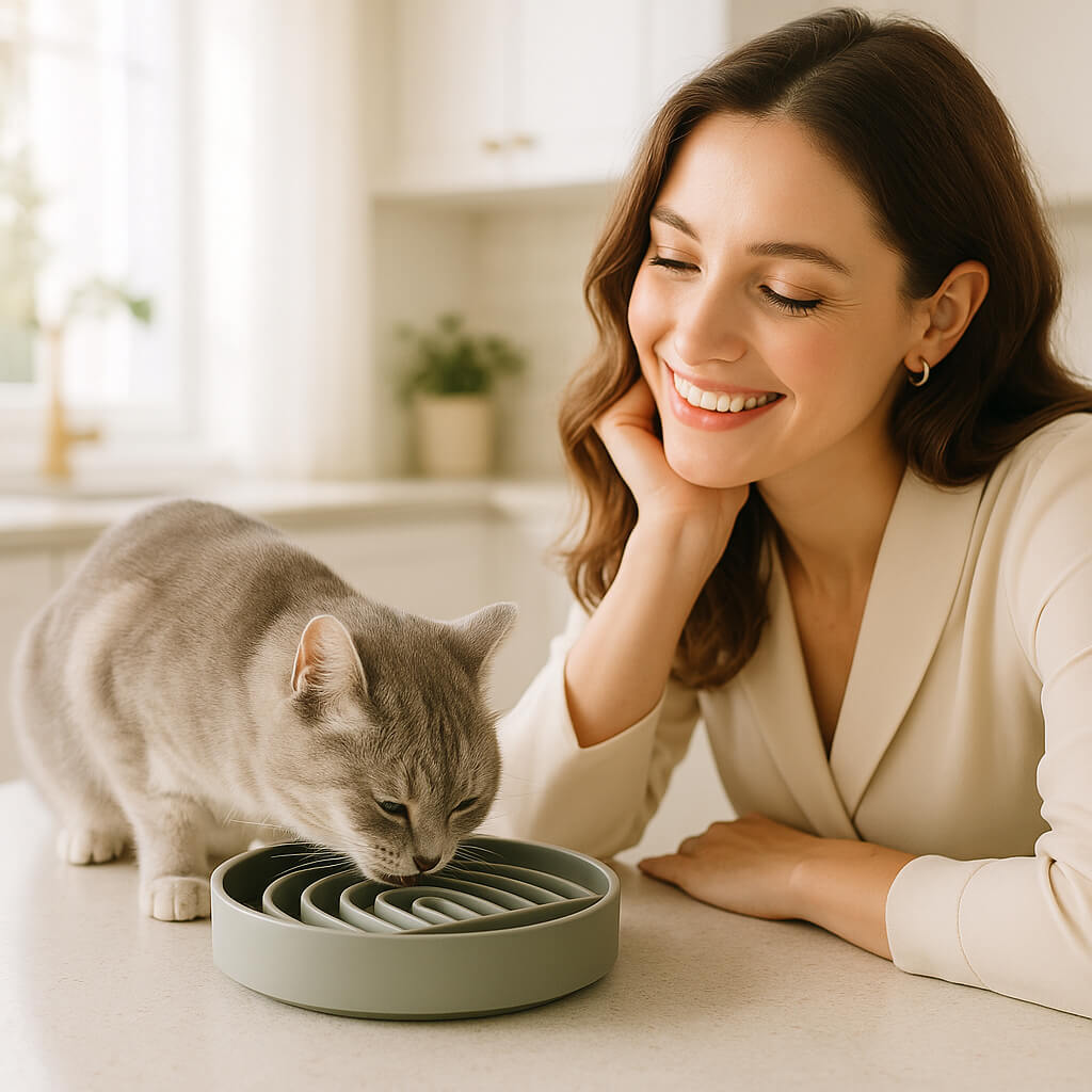 GAMELLE ANTI GLOUTON CHAT | Solution Malinâą - opaschats