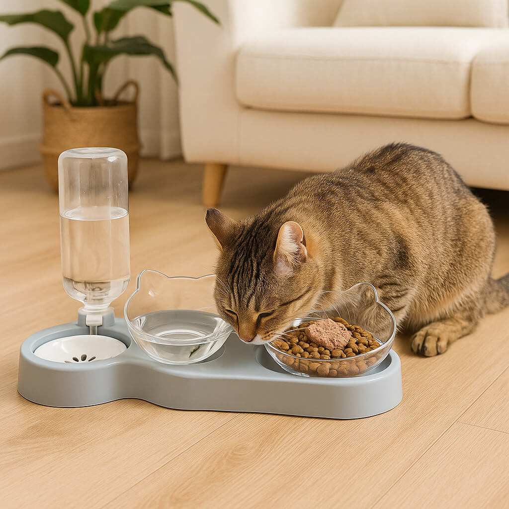 gamelle chat couleur grise