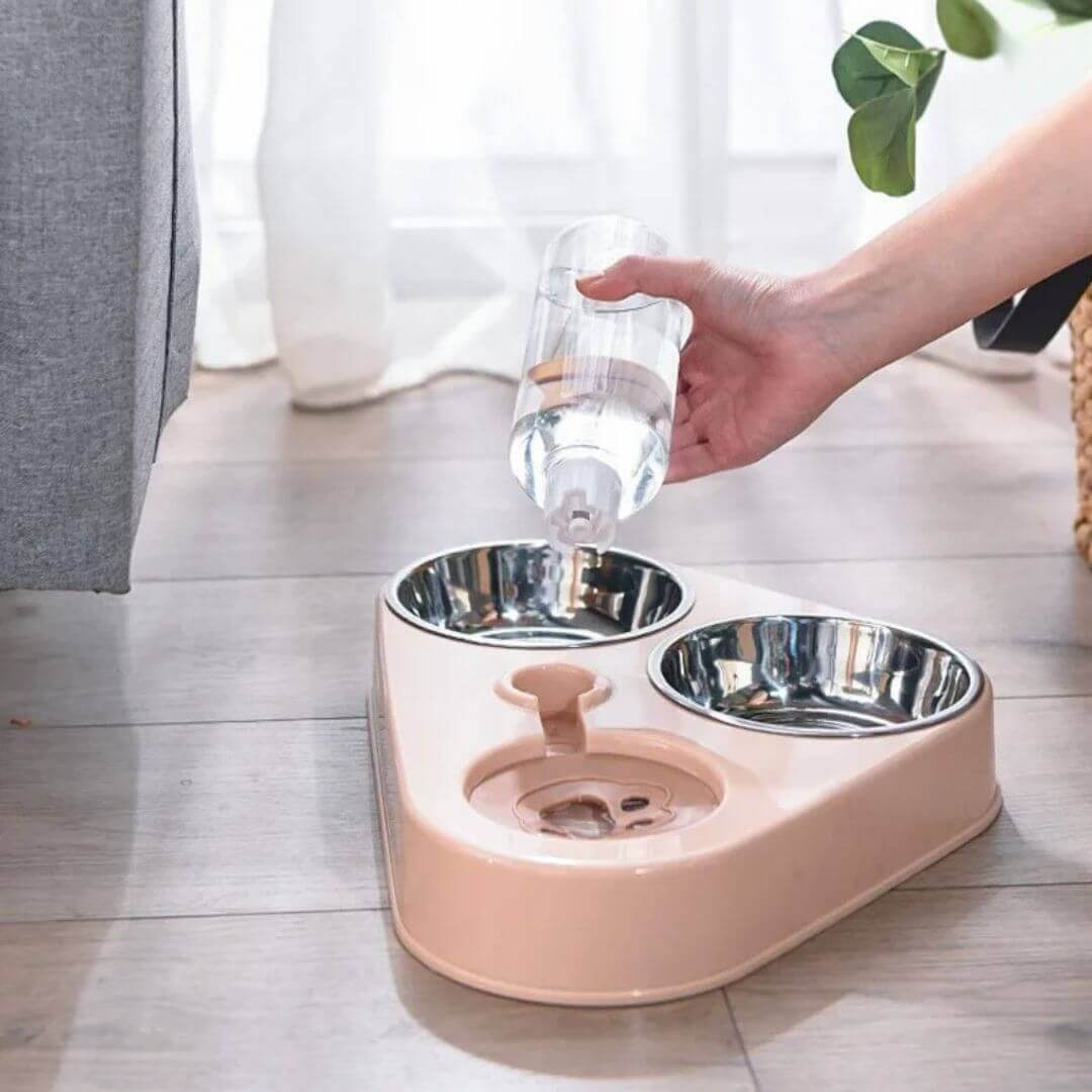 gamelle chat rose