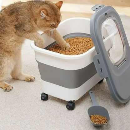 BOITE Á CROQUETTES POUR CHAT |Caddy Croquettes ™ - opaschats