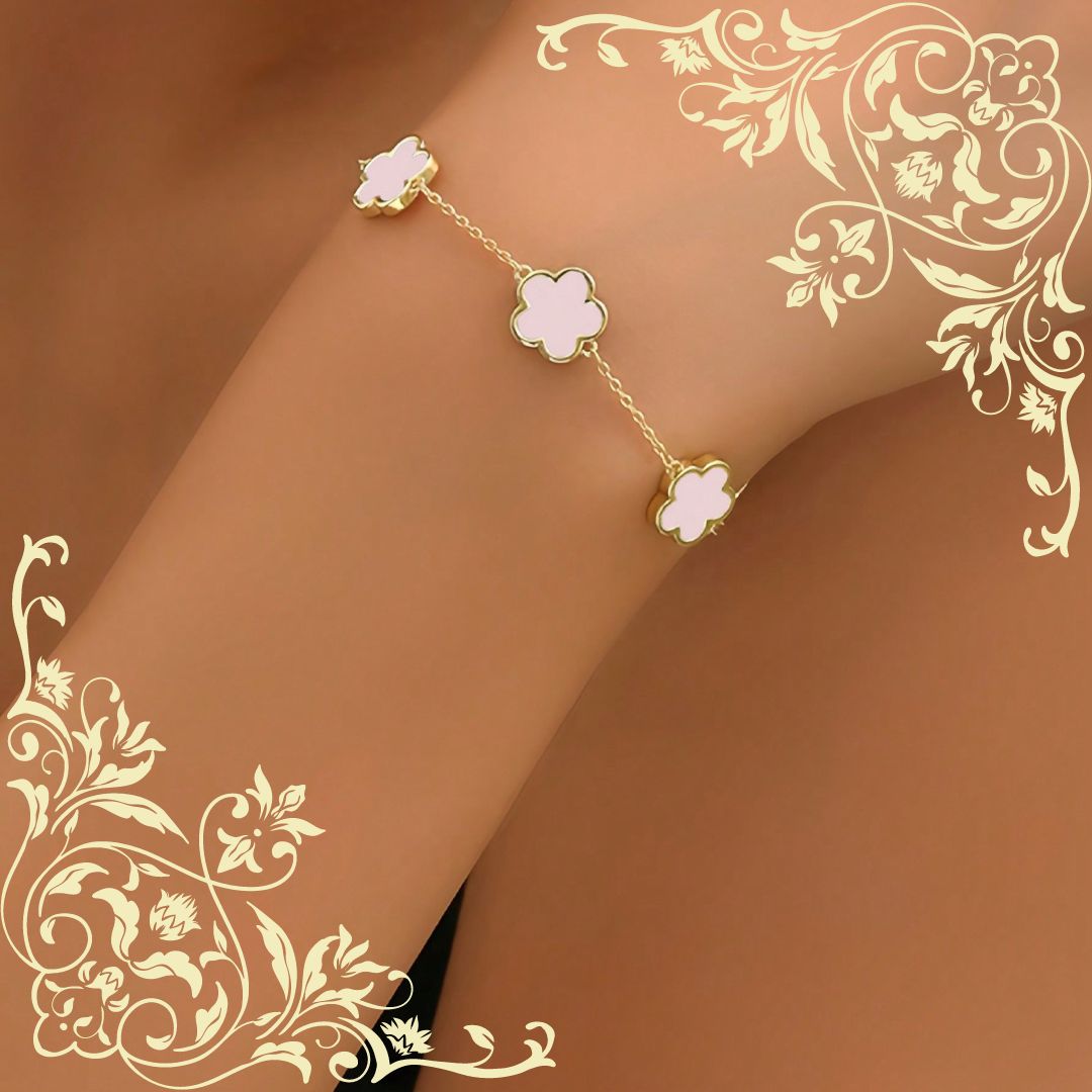 collier trefle - collier floréal rose™ - opaschats