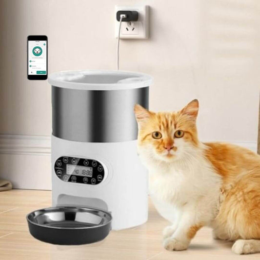 DISTRIBUTEUR AUTOMATIQUE CROQUETTES CHAT | Double Bol™ - opaschats