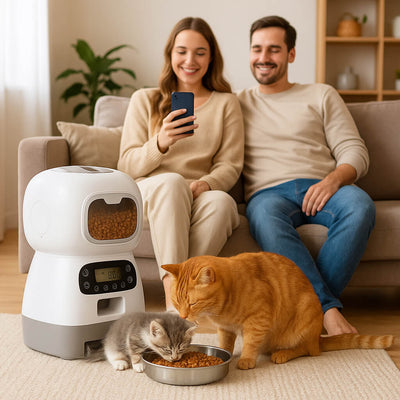 DISTRIBUTEUR DE CROQUETTES CHAT | Programmation à distance™ - opaschats