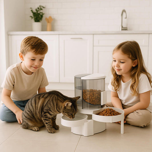 DISTRIBUTEUR DE CROQUETTES POUR CHAT | Distributeur eau chat™ - opaschats