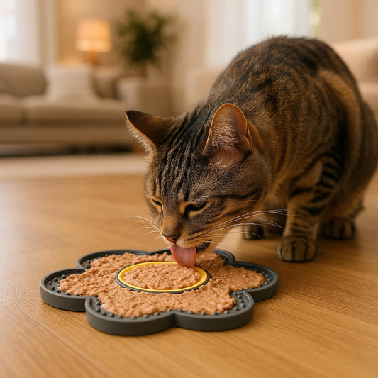 GAMELLE ANTI GLOUTON CHAT | Fleur Délice™ - opaschats