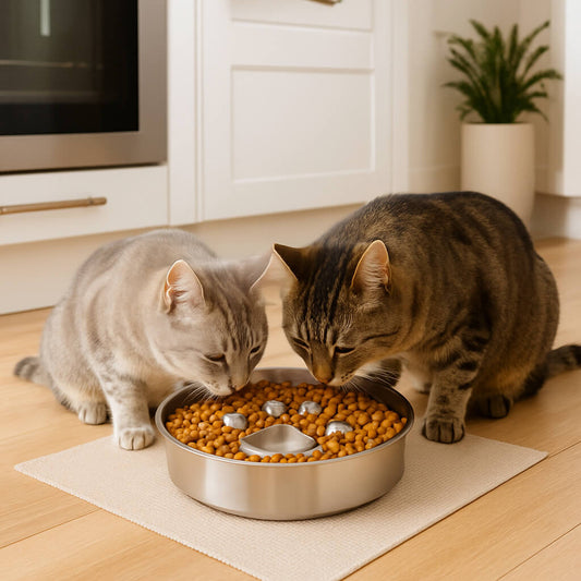 GAMELLES ANTI GLOUTON CHAT | L'alimentation lente™ - opaschats