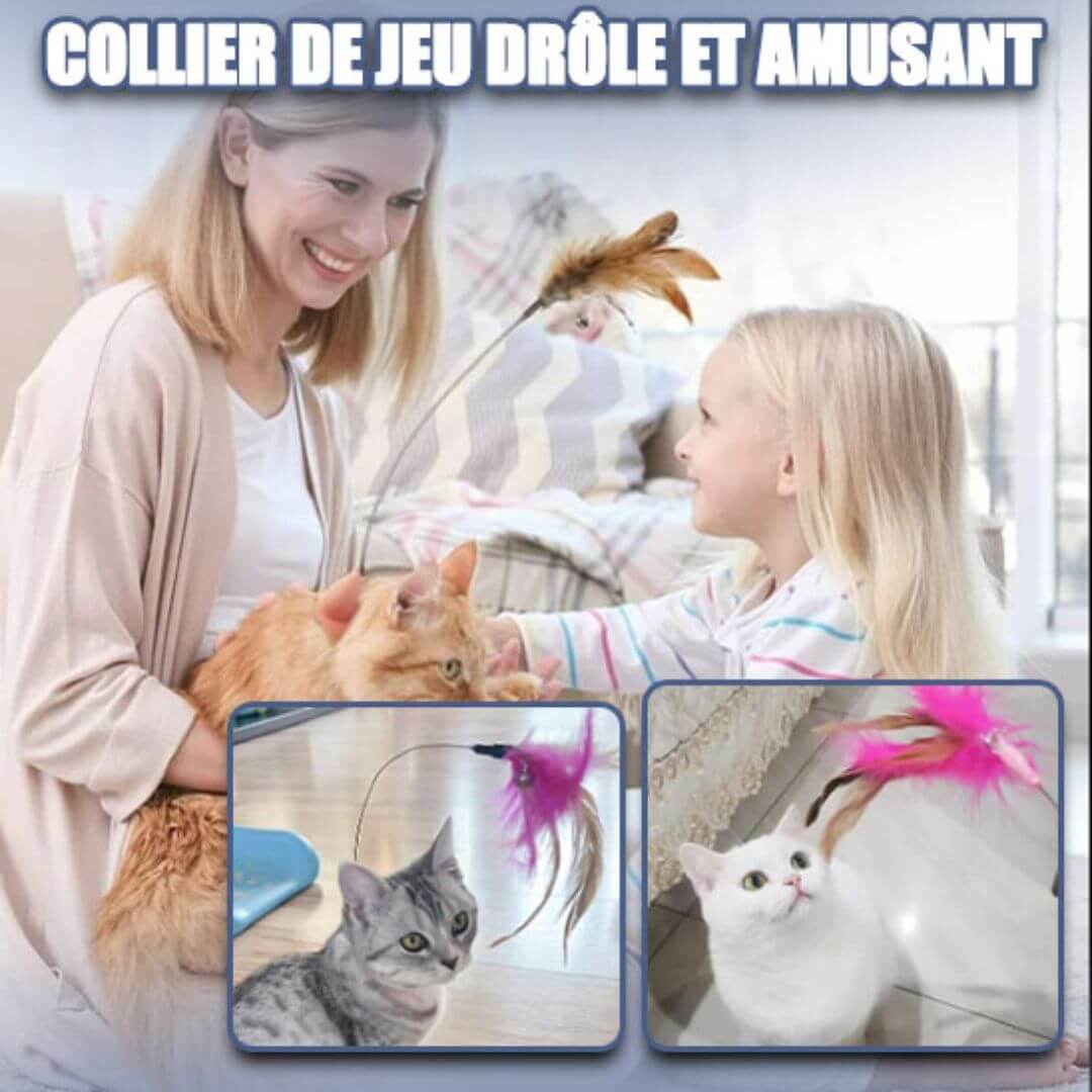 jouet pour chat | feather collar toy™ - opaschats