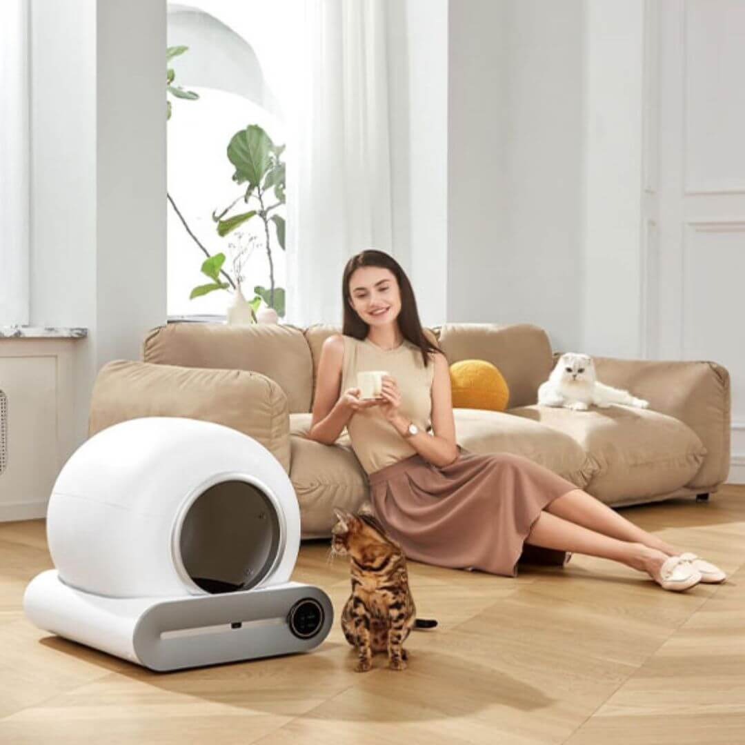 litière automatique chat | système autonettoyant - opaschats