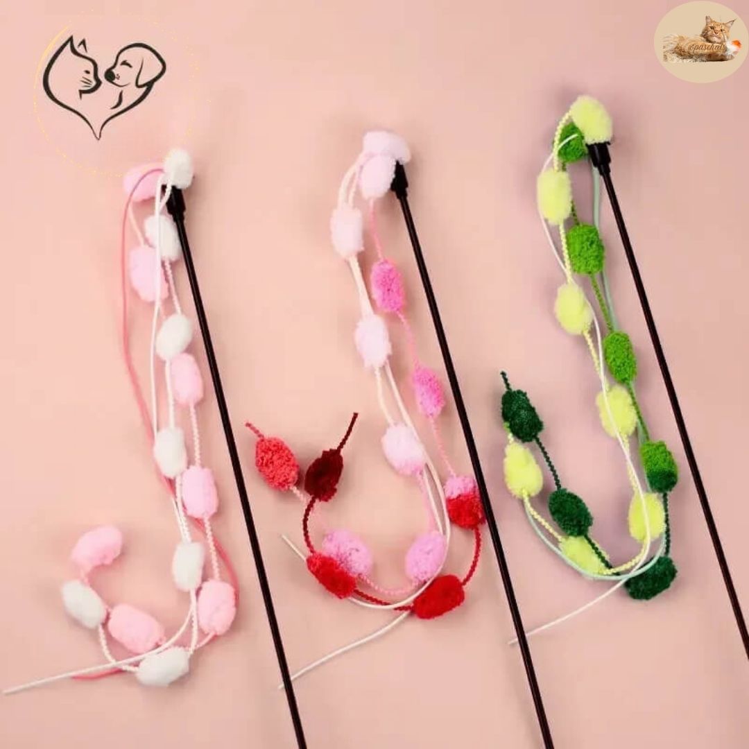 jouet-pour-chat - pompom wand™ - Opaschats